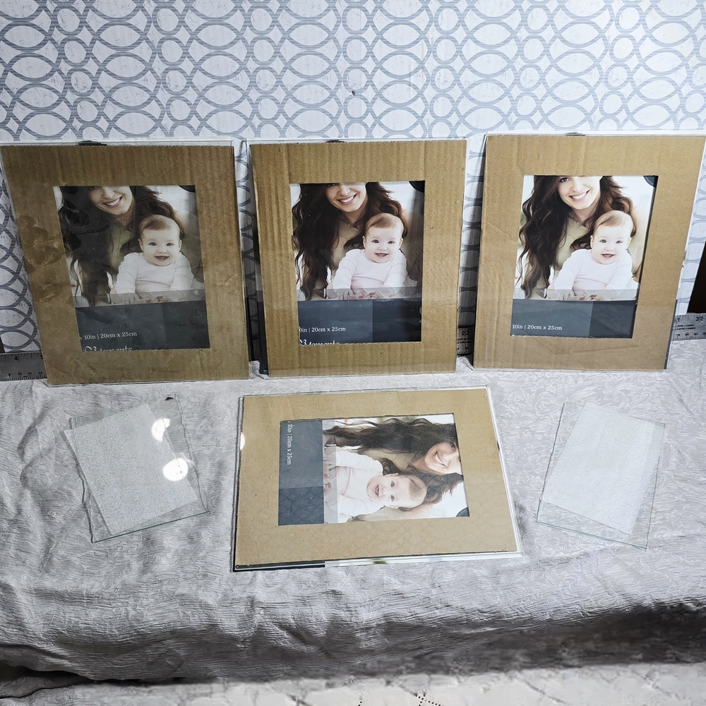 21pc Picture Frame Replacement Parts Bundle 8x10 4x6 Glass Backs Mats Mixed Lot